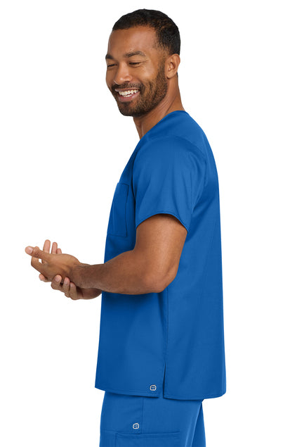 Unisex WorkFlex Chest Pocket V-Neck Top