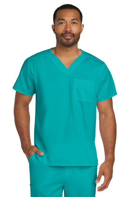 Unisex WorkFlex Chest Pocket V-Neck Top