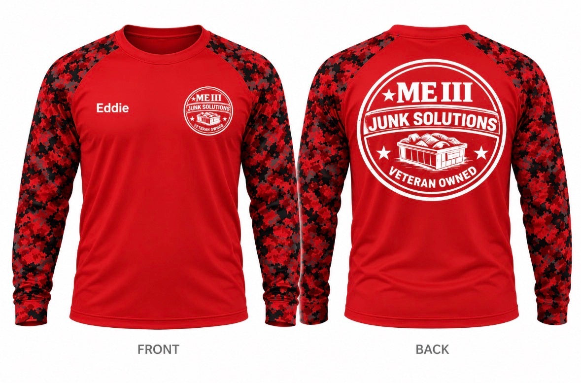 ME3 Sublimated long sleeve dry fit shirts