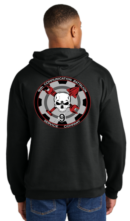 Service Company 9th Comm Gildan Soft style Pullover Hooded Sweatshirt