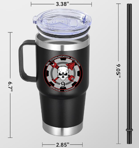 Service Company 9th Comm 20oz Tumbler w/Logo (Cup Included)