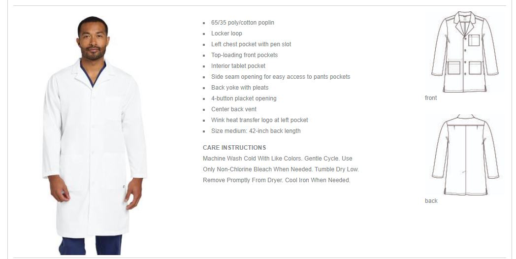 Men's Consultation Long Lab Coat