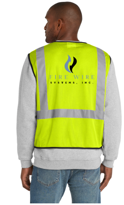 Fire Wire Vest ANSI 107 Class 2 Mesh Back Safety Vest