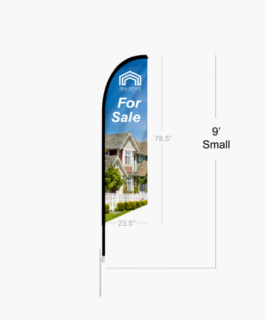 Feather Angled Flag+Pole
