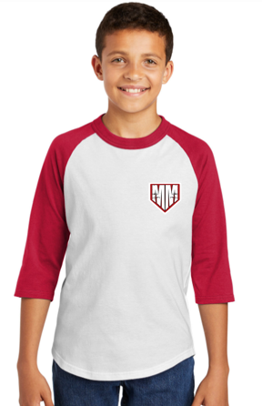 Adult and Youth Sport-Tek 100% Cotton Raglan T-Shirt