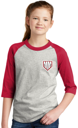 Adult and Youth Sport-Tek 100% Cotton Raglan T-Shirt