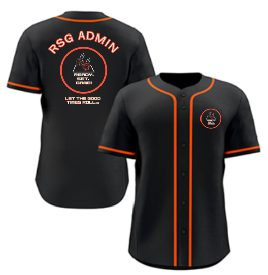 RSG Athletic Orange and Black Baseball Jersey