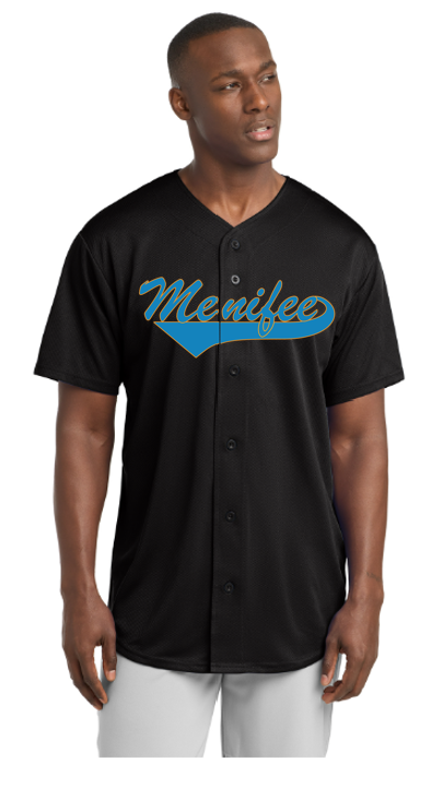 Menifee Night Tough Mesh Full-Button Jersey (Black)