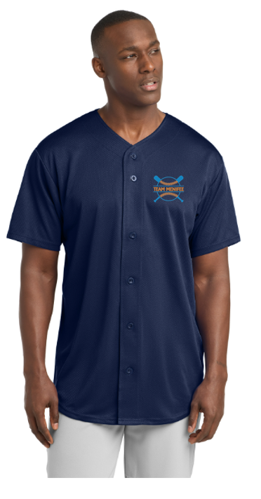 Menifee Night Tough Mesh Full-Button Jersey (Navy)