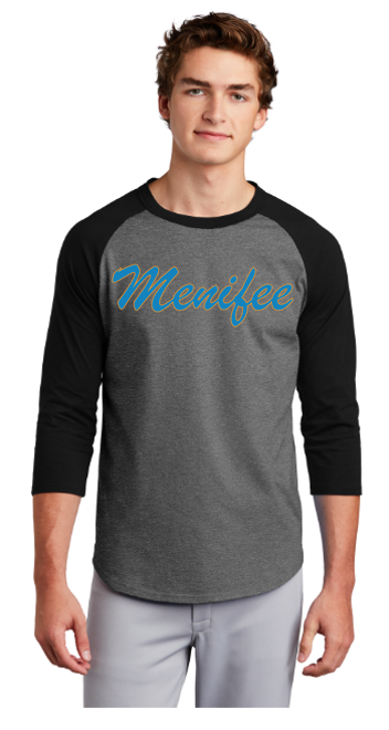 Menifee Night Colorblock Raglan Jersey (Dark Heather Grey/Black)