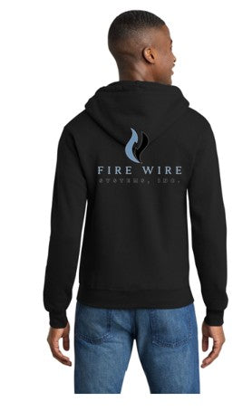 FireWire Jet Black Full Zip Up Hoodie