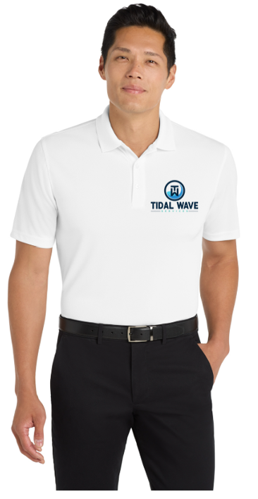 Dry Zone® UV Micro-Mesh White Polo Tidal Wave