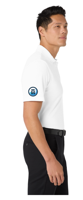 Dry Zone® UV Micro-Mesh White Polo Tidal Wave