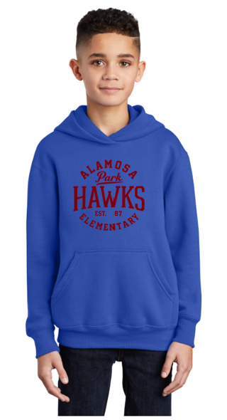 Alamosa Hawks Youth Pullover Hooded Sweatshirt