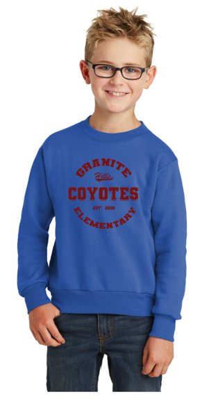 Coyotes V3 Youth Heavy Blend Crewneck Sweatshirt