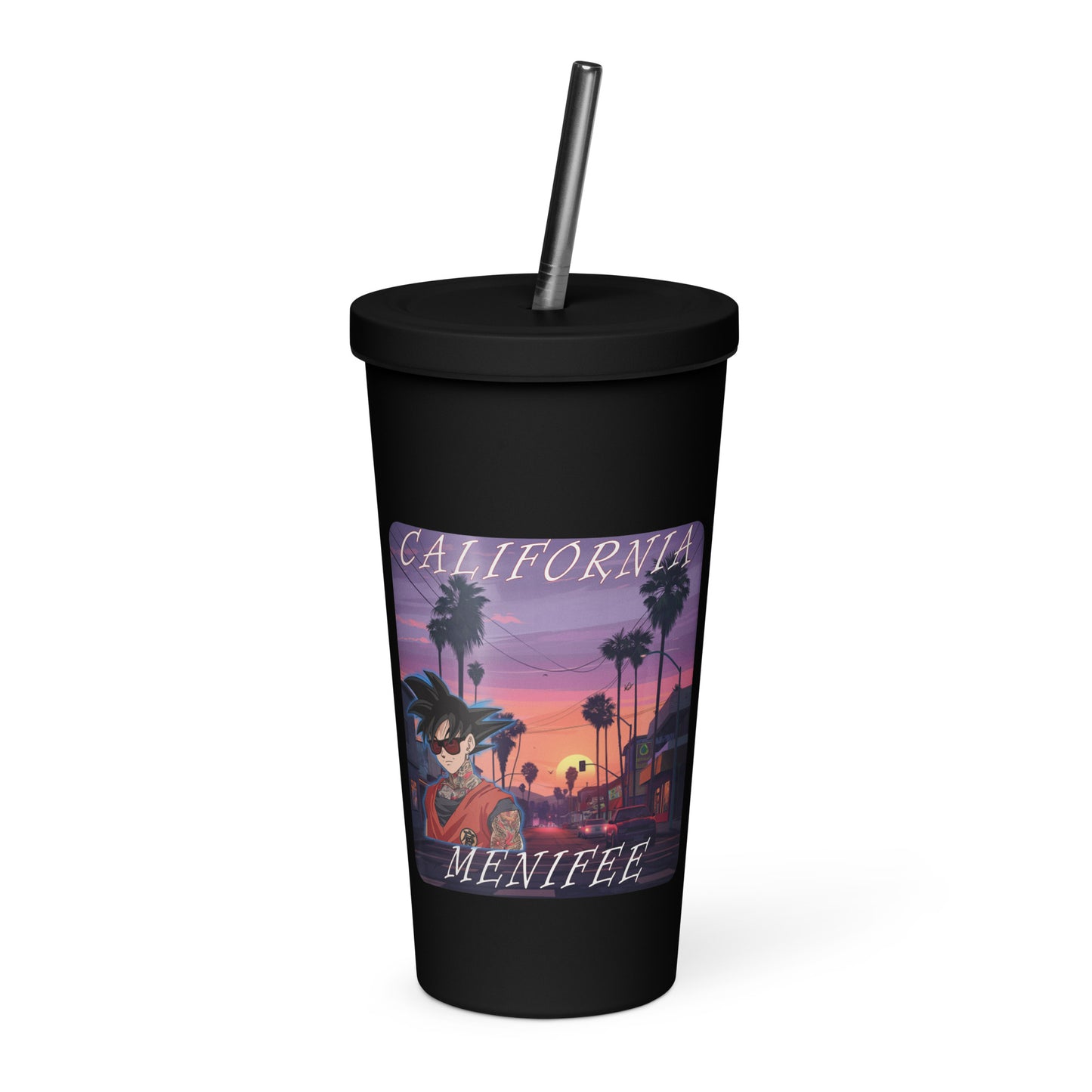 Menifee Insulated tumbler with a straw