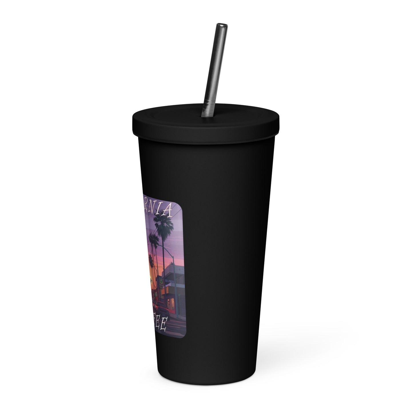 Menifee Insulated tumbler with a straw