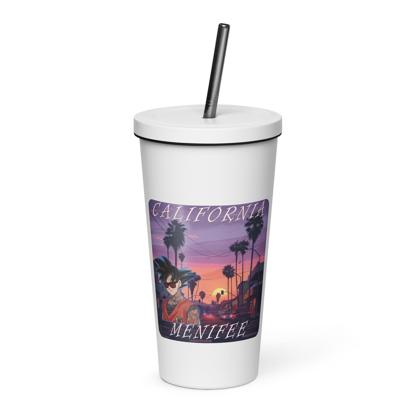 Menifee Insulated tumbler with a straw