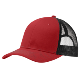 Snap Back Trucker Cap Red and Black