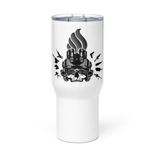 Travel mug with a handle