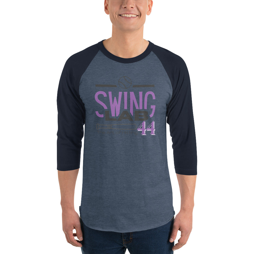 Swing lab prototype 3/4 sleeve raglan shirt